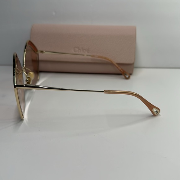 New Authentic Chloé CH0026S Gemma metal and acetate pentagon-frame sunglasses main image 10